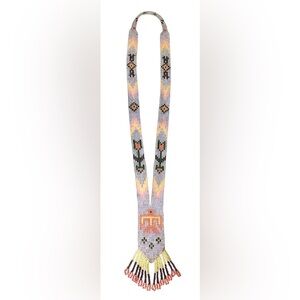 Vintage First Nations Indigenous Handmade Seed Bead Sash Necklace
